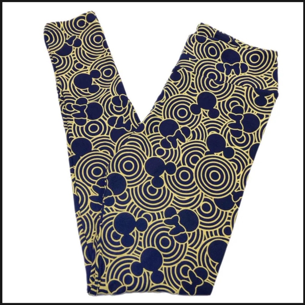 Navy Blue and Yellow Disney TC LulaRoe Leggings